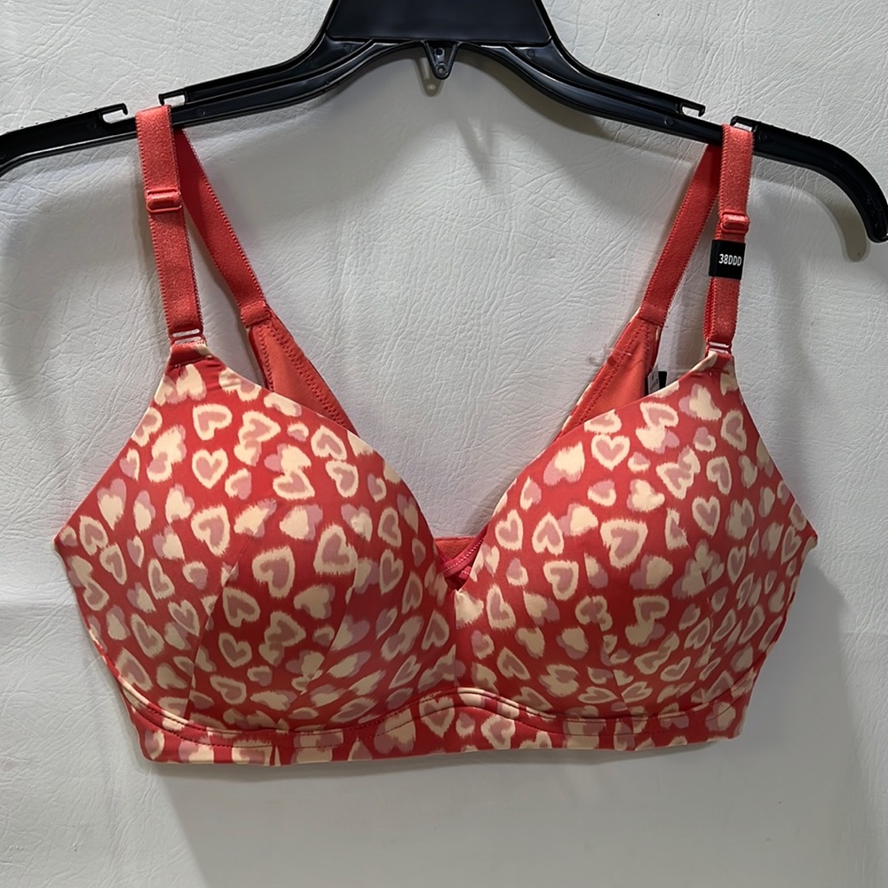 Torrid Curve Wire Free Push Up Plunge Bra Size 38 DDD NWT